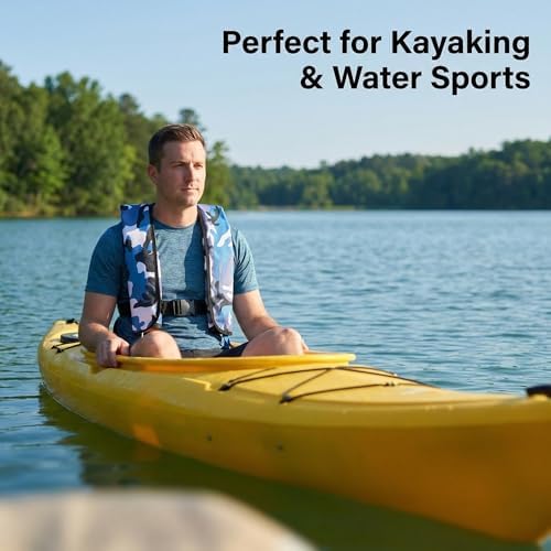 Automatic Inflatable Life Jacket Vest for Adults, Supports up to 330 lbs, with Reflective Strips and Manual Inflation Tube - Image 6