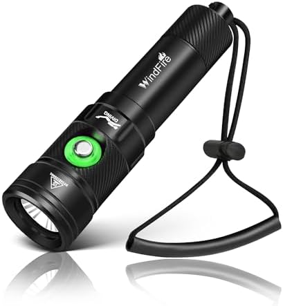 WINDFIRE DF180 Dive Light Rechargeable High Lumen Scuba Diving Flashlight by WINDFIRE