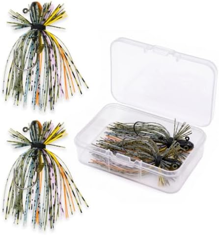 Spider Fishing Jig Lures, 1/4 and 1/8 Oz Finesse Style, 2-Pack by FishHog