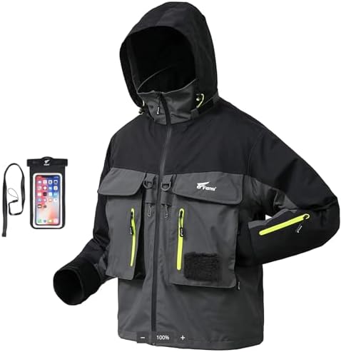 8 Fans Fishing Wading Jackets Breathable Waterproof Fishing Rain Jackets for Men&Women by 8FANS