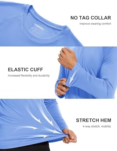MAGCOMSEN Men's Long Sleeve Shirts UPF 50+ UV Sun Protection Athletic Shirts for Hiking Running Workout Rash Guard - Image 5