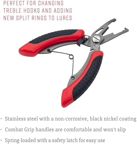 Strike King KVD Precision Split Ring Pliers, 5-Inches, Red - Image 4