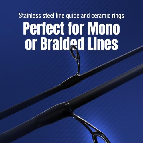 Reaction Tackle 2-Piece IM6 Carbon Fishing Rod and Reel Combo for Bass, Panfish, Trout, and Freshwater Fishing - Image 4