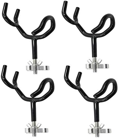 4PCS Sure Grip Steel 20 Degree Angle Rod Holder with Mounting Base Fishing Rod Holder for Boat, Ship, Yacht and More for Fishing Lovers by HaidaFilter