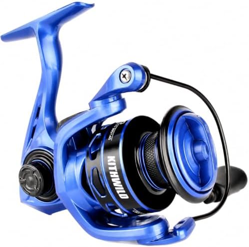 Spinning Reel for Freshwater Fishing -2000/3000 Size Fishing Reel with 5.2:1 Gear Ratio, 17lb Drag, 7+1 Bearings, Brass Main Shaft, Lightweight Spool for Bass Fishing by KITHWILD