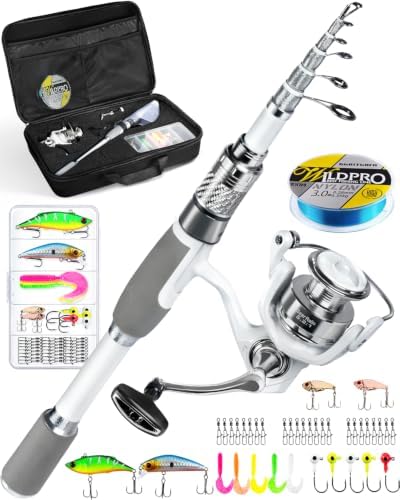 Ghosthorn Telescopic Fishing Rod and Reel Combo Spinning Fishing Pole Kit by Ghosthorn