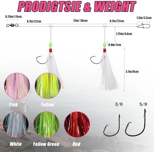 Eupheng Fluke Flounder Hi-Lo Rig, Saltwater Fishing Rig for Surf Fishing - Image 2
