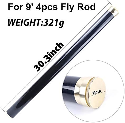 Maxcatch Carbon Fiber Fly Fishing Rod Travel Tube(Case) with Aluminum Cap – fits Any 9ft/10ft 4pcs Fly Rod - Image 4