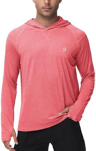 Roadbox Men's UPF 50+ Fishing Shirts, Long Sleeve UV Sun Protection Hoodie by Roadbox