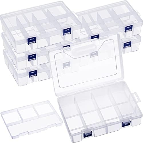Honoson 6 Pack Fishing Tackle Box Organizer, Clear Waterproof Movable Tray by Honoson