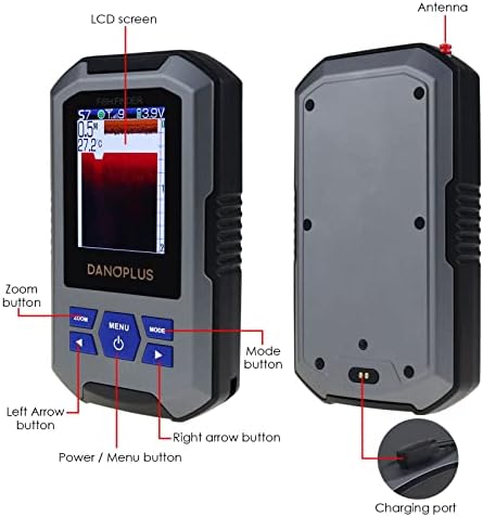 Portable Fish Finder Large HD Display Wireless Depth Finders for Boats with 147 feet Depth Detection Sensor, Rechargeable Castable Fish Finder Display Fish, Temp - Image 5