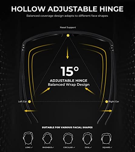 KALIYADI Polarized Sunglasses for Men, Lightweight Sun Glasses with UV Protection for Driving Fishing Golf - Image 6