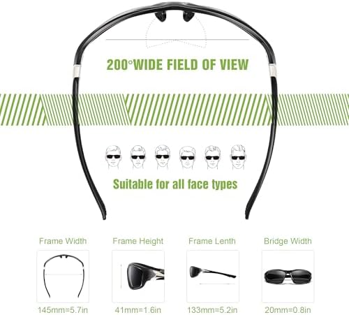 Polarized Sports Wrap Around Sunglasses Men Fishing Running Golf - Image 5