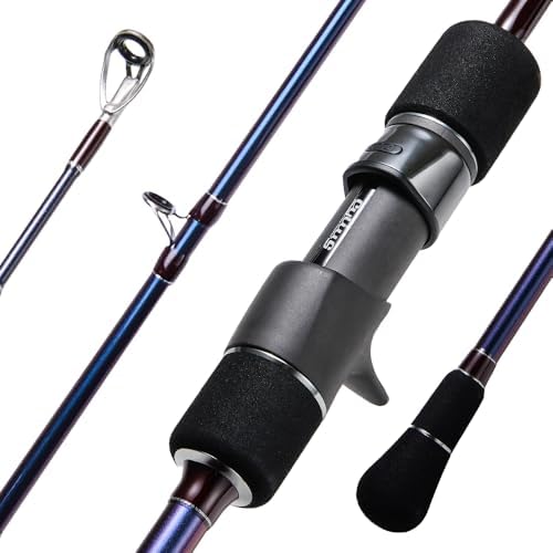 Saltwater Fishing Rod - 2-Piece Slow Jigging Rod with Fuji Guides & Toray Carbon Fiber,Split Rear High EVA Handle,Spinning/Casting Reel Compatible for Offshore & Deep Sea Fishing by DOVIELLO