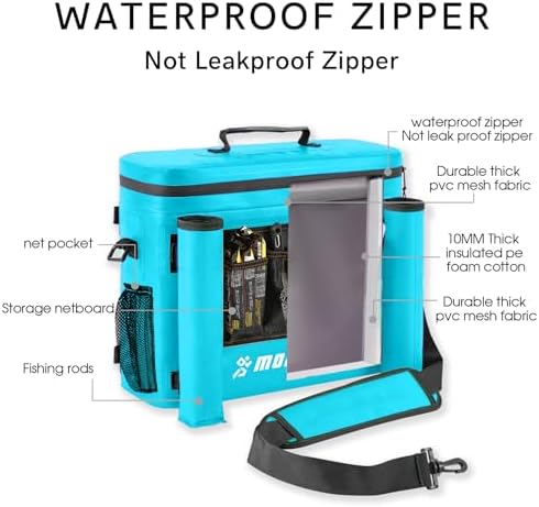 MORXPLOR Kayak Cooler,Waterproof Kayak Seat Back Cooler for Kayaking,Kayak Accessories Cooler Bag,Protable Ice Chest,Beach Cooler,Travel Cooler for Camping or Lunch Bag - Image 5
