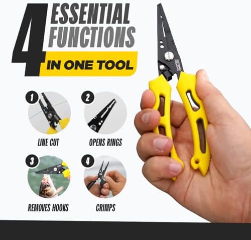 Beyond Fishing QuickRig Fishing Pliers – Multifunction Stainless Steel Split Ring Pliers for Fishing with Line Cutter & Crimper – Corrosion Resistant & Spring Loaded Design - Image 2