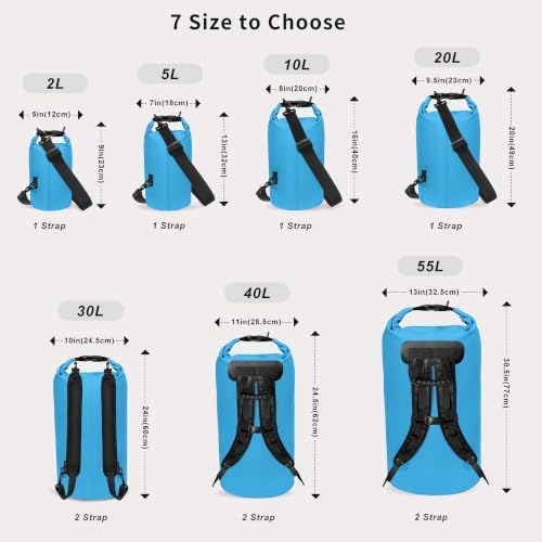 Unigear Floating Waterproof Dry Bag for Kayaking, 2L/5L/10L/20L/30L/40L - Image 3