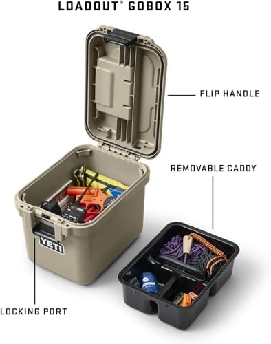 YETI LoadOut GoBox Collection, Divided Waterproof Cargo Case, Dry Box, Camera Case, Fishing Tackle Box - Image 2