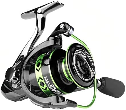 Spinning Fishing Reel – Metal Spool, Long Cast Deep Spool Reel, Smooth Drag System, Metal + Nylon Body Lure Reel for Bass Trout Carp, Freshwater & Saltwater Spinning Reel by Unknown