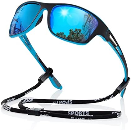 suoso Polarized Sports Sunglasses for Men: UV400 Protection Glasses Wrap Around Goggles for Driving Fishing by suoso