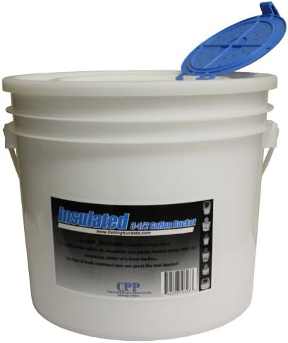 50327 Insulated Bait Bucket, 3.5 Gallon, with Lid by Challenge+Plastics