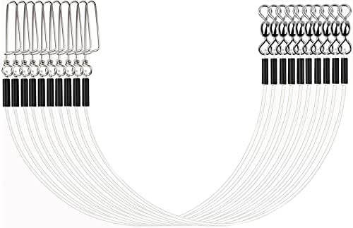 Fluorocarbon Fishing Leader,20LB-80LB Fluorocarbon Leaders for Saltwater Freshwater,100% Fluorocarbon Leaders Line with Swivels and Snap… by SEAOWLFISHING