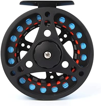 (1/2WT 3/4WT 5/6WT 7/8WT) Fly Reel with Line Combo Aluminum Alloy Large Arbor Fly Fishing Reels Weight Forward Fly Line with Braided Backing Taper Leader Pre-Tied by ANGLERDREAM