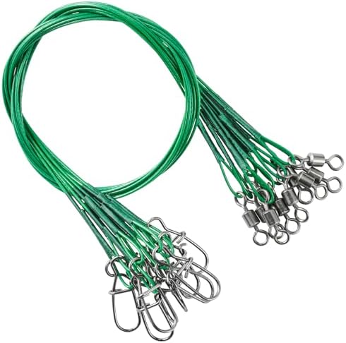 QISHUO Fishing Line Wire Leaders Lures High Strength Fishing Wire Leader Steel Rig Fishing Leaders Stainless Black Nickel by QISHUO