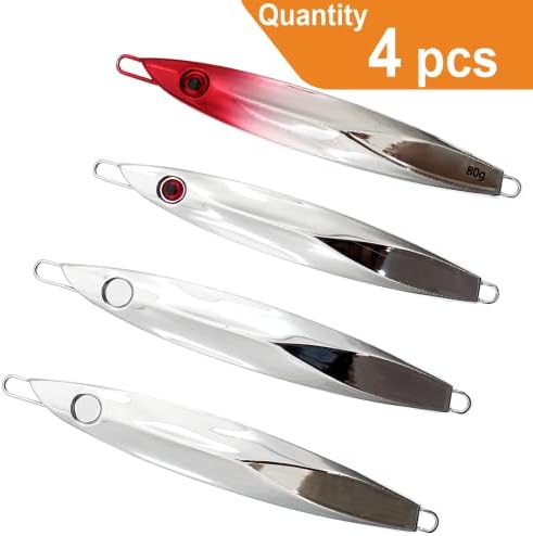 Fishing Vertical Jig Spoon Lures Slow Pitch Design Saltwater Tuna Bait Plus - Image 3