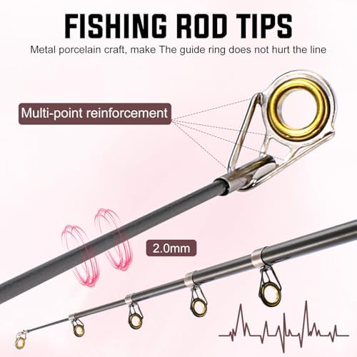 Sougayilang Telescopic Fishing Rod and Reel Combo, Collapsible Travel Fishing Pole and Spinning Fishing Reel, Fishing Gifts for Men/Women Adults - Image 2