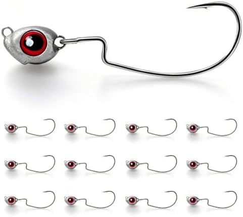 Fish Eye Swimbait Jig Heads, Weighted Hooks for Bass Fishing by OJYDOIIIY