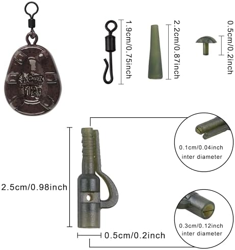 Carp Fishing Rigs Kit, Hair Rigs Fishing Accessories Set Carp Sinker Weights Bait Rig Set Up Carp Boilie Bait Rigs Carp Fishing Equipment - Image 4