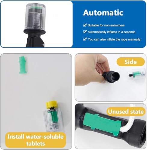 24 Grams Co2 Cartridge for Life Vest,Co2 Auto Manual PFD Rearming Kit for Cartridge Life Jacket Co2 Metal Cartridge(Gold-1 Pcs) - Image 3