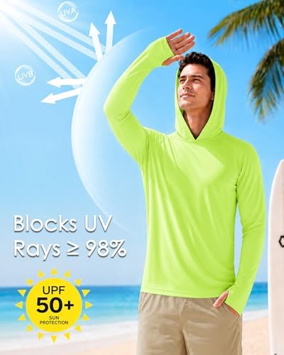 Boladeci Men's UPF 50+ Sun Protection Lightweight Hoodie Shirts Long Sleeve Fishing Shirt SPF UV Hiking Swim - Image 3