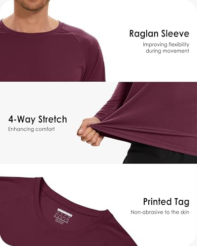 Boladeci Men's UPF 50+ Sun Protection UV SPF Shirts Long Sleeve Lightweight Quick Dry Swim T-Shirts Rash Guard - Image 5