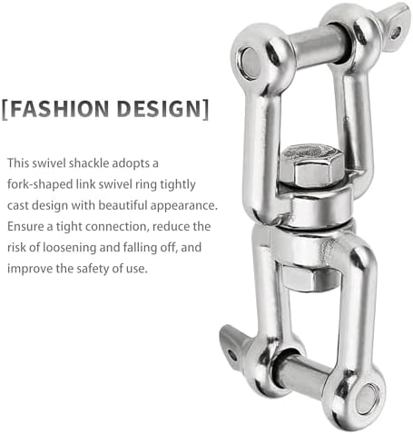 Boat Anchor Swivel Shackle 1/4 inch 5/16 inch 3/8 inch 1/2 inch (4 Size) Jaw - Jaw Anchor China Swivel Connector 316 Stainless Steel Marine Grade Double Shackle - Image 6