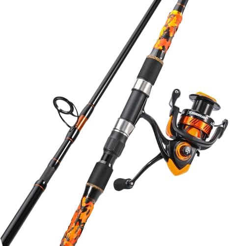 Sougayilang 3 Piece Surf Fishing Rod Combo Medium/Heavy Travel Spinning Rod with 4000/5000 Size Reel Baitfeeder Combo(9'/10'/11'12') - Image 2