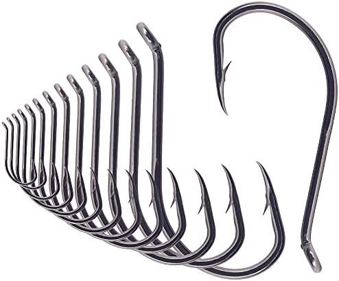 Octopus-Hook-Fishing-Beak-Circle-Hooks-Freshwater-Red-Black-100-50 Pack by XFISHMAN
