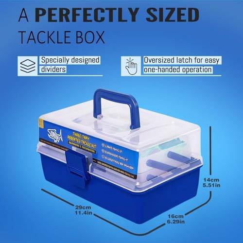 Large 3-Layer Fishing Tackle Box Lures with Tackle Included 448 Pcs - Image 3