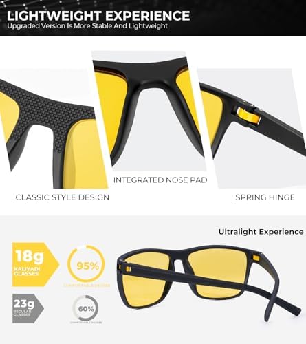 KALIYADI Polarized Sunglasses for Men, Lightweight Sun Glasses with UV Protection for Driving Fishing Golf - Image 4