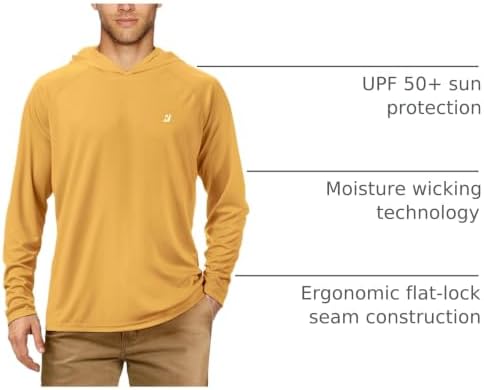 Roadbox Mens Fishing Sun Hoodie, Long Sleeve UPF 50+ UV Protection Shirts - Image 4