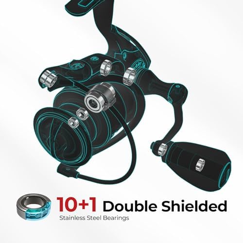 Piscifun Viper X Spinning Reel, 33lb Max Drag, 10+1 Shielded BB - Image 5