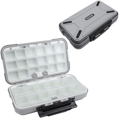 Fishing Tackle Box, Floating Storage Box, Double-Sided Lure Box with Adjustable Dividers Organizer Making Kit Container by KEESHINE