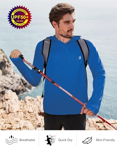 Roadbox Men's UPF 50+ Fishing Shirts, Long Sleeve UV Sun Protection Hoodie - Image 6
