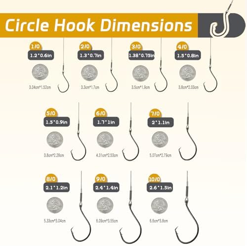 Fishing Hook Rigs 25/50 Pack - Circle Hook 1/0-10/0 with Stainless Steel Leader, Crane Swivel - Heavy Duty Saltwater Rigs for Catfish, Shark, Surf & Bottom Fishing - Image 2