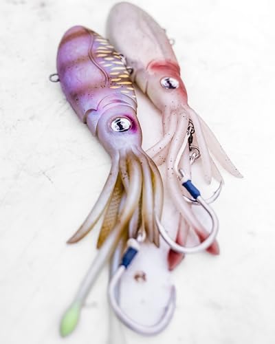 Nomad Design Original Squidtrex Patented Vibrating Fishing Lure - TPE Soft Plastic Lure Bait for Saltwater with Strong BKK Assist Hooks, Fishing Bait that Catches Many Species - Image 5
