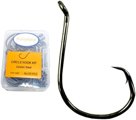 Catfishing Circle Hooks-Octopus Fishing Circle Hook for Catfish 50/100 Pack by Kunsilane