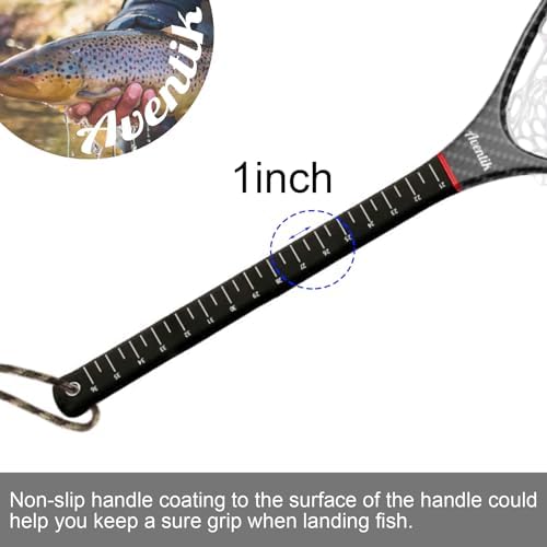 Aventik Fly Floating Fishing Net Carbon Fiber Landing Trout Net Light Weight Clear Rubber Ghost Net Catch & Release - Image 4