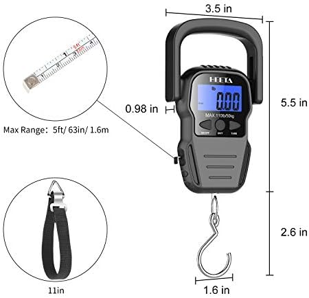 HEETA Fish Scale Digital Fishing Luggage Weight Scale with Measuring Tape - Image 4