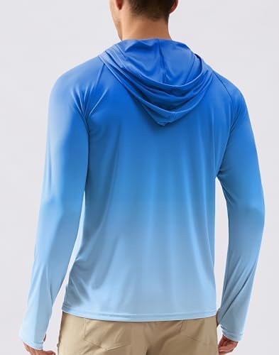 Pudolla Men's Sun Protection Hoodie Shirts UPF 50+ Fishing Hiking Shirt - Image 2